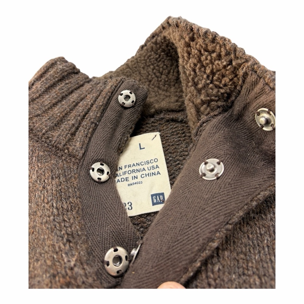 Gap Quarter Button Wool Blend Pullover Sweater - image 3